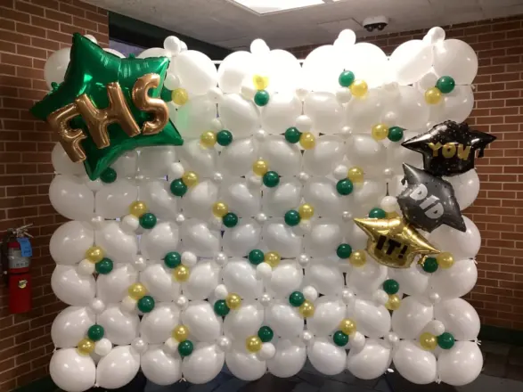 Graduation balloon wall, New Jersey